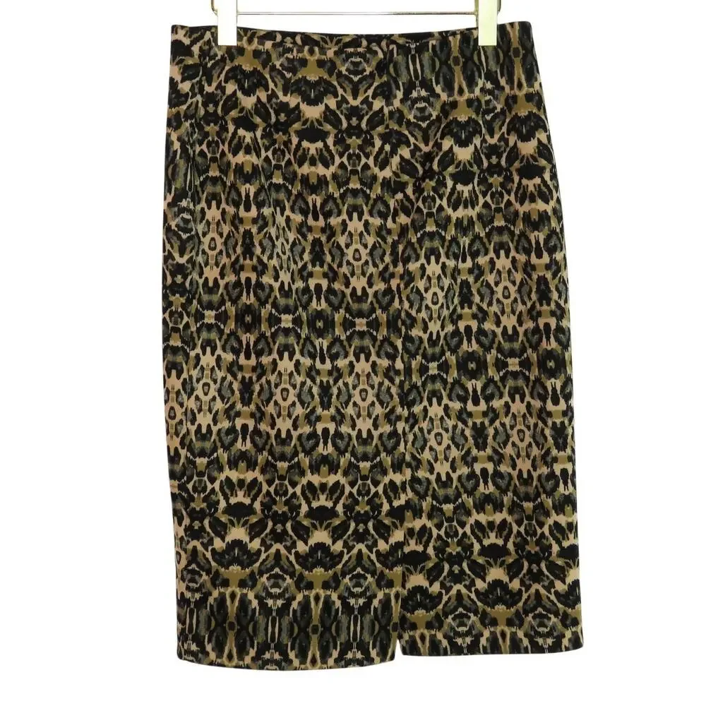 New York & Company Cheetah Pattern Animal Print High Rise Pencil Skirt Size 10